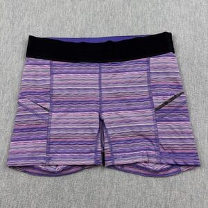 Lululemon Shorts Womens 6 Purple What The Sport Space Dye Twist Athletic Stretch